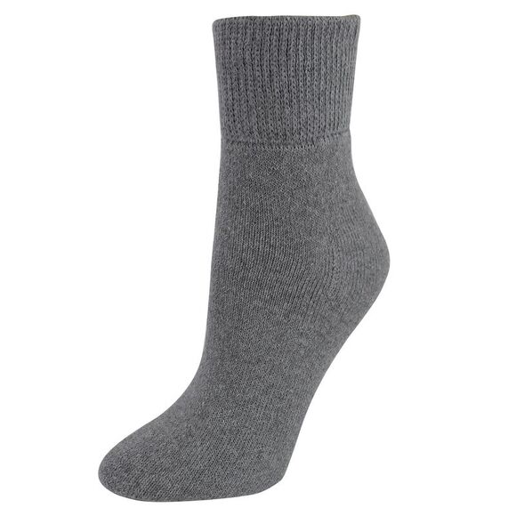 Mens 3-Pack Black White Gray Diabetic Ankle Socks - Picture 2 of 6